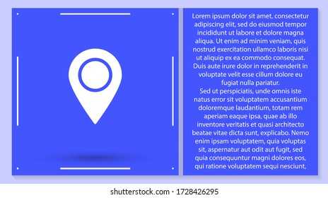 Vector icon search map 10 EPS . Lorem Ipsum Illustration design