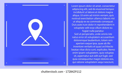 Vector icon search map 10 EPS . Lorem Ipsum Illustration design
