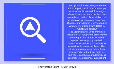 Vector icon search map 10 EPS . Lorem Ipsum Illustration design