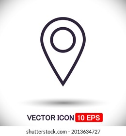Vector icon search map 10 EPS