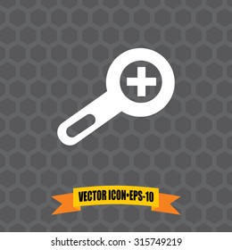 Vector Icon of Search on Dark Gray Background. Eps.10.