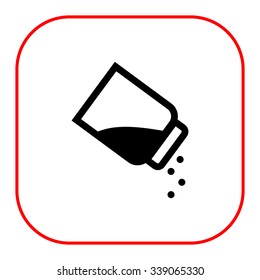 Vector icon of seasoning with pepper using pepper shaker
