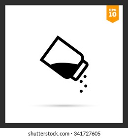 Vector icon of seasoning with pepper using pepper shaker