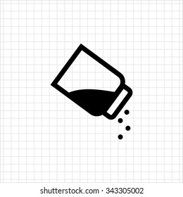 Vector icon of seasoning with pepper using pepper shaker
