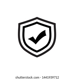 
Vector icon of the security symbol with a check mark