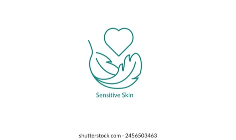 Vector Icon: Sensitive Skin Skincare Symbol