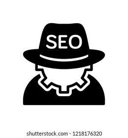 Vector icon for seo blackhat