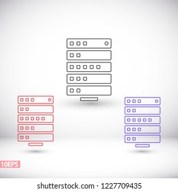Vector icon server 10 EPS