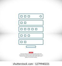 Vector icon server 10 EPS