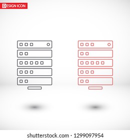 Vector icon server 10 EPS