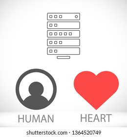 Vector icon server 10 EPS