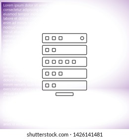 Vector icon server 10 EPS . Lorem Ipsum Illustration design