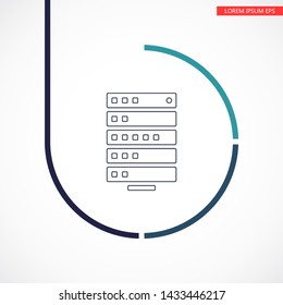 Vector icon server 10 EPS . Lorem Ipsum Illustration design