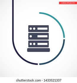 Vector icon server 10 EPS . Lorem Ipsum Illustration design