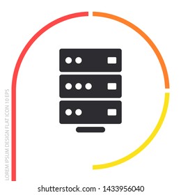 Vector icon server 10 EPS . Lorem Ipsum Illustration design