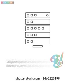 Vector icon server 10 EPS . Lorem Ipsum Illustration design