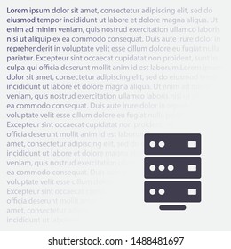 Vector icon server 10 EPS . Lorem Ipsum Illustration design