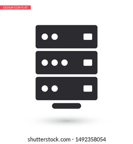 Vector icon server 10 EPS . Lorem Ipsum Illustration design