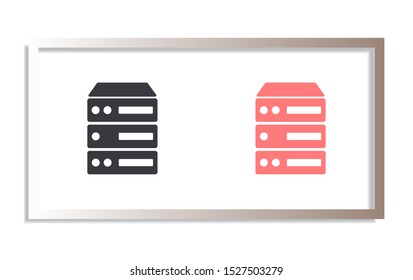 Vector icon server 10 EPS . Lorem Ipsum Illustration design