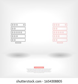 Vector icon server 10 EPS . Lorem Ipsum Illustration design
