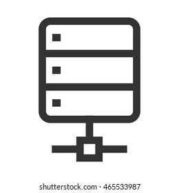 Vector icon of server. High-tech technology items.