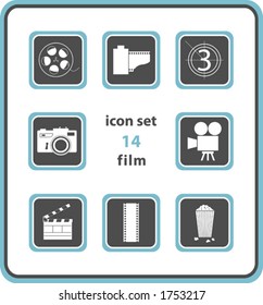 vector icon set 14: film