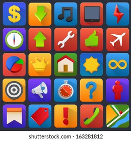Vector icon set. 
