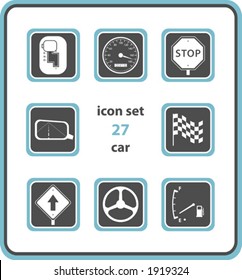 vector icon set 27: car