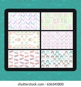 Vector icon set of achievement symbols
