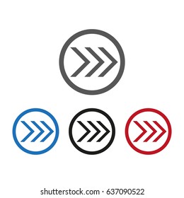 Vector icon, set arrow