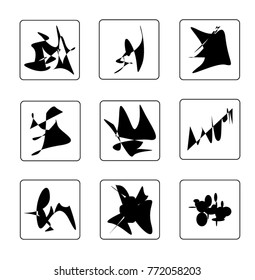 Vector icon set art abstract