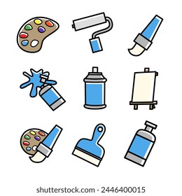 Vector icon set of art and grahic design fit for poster ,element,bacground,website,bussines and more