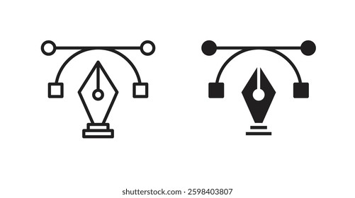 Vector vector icon set in black color.