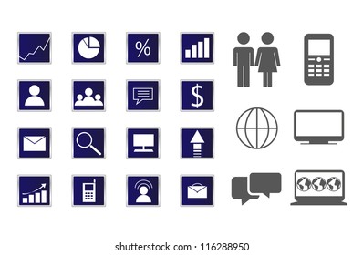 Vector icon set for business