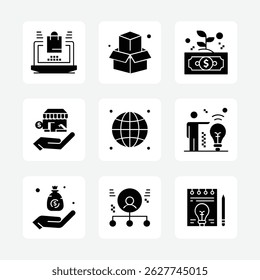 Vektorsymbol-Geschäftsbereich. Vektorsymbol-Finanzgruppe. Vector UI Illustration Business Finance Concept