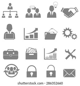 Vector icon set business and financial performance.