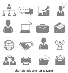 Vector icon set business and financial performance.
