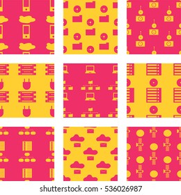 Vector icon set of business on white background