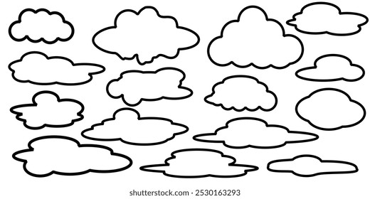Vector icon set cloud design 