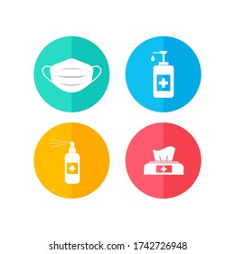 Juego de iconos vectores para Covid-19