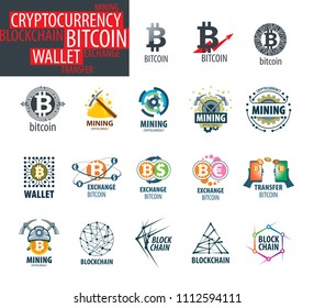 vector icon set for cryptography