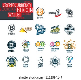 vector icon set for cryptography