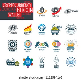 vector icon set for cryptography