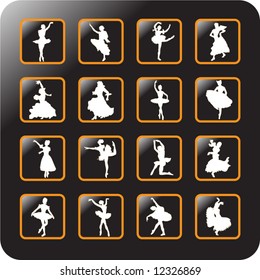 Vector Icon Set of Dancing Character-8, check my portfolio for more
