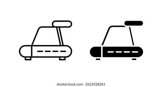 Conjunto de iconos de Vector que representa cintas de correr, ideal para diseños de fitness y ejercicio.