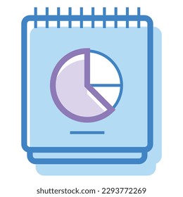 vector icon set document metric, pie chart 