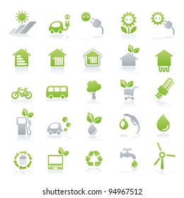 Vector Icon Set Energy + Green Lifestyle