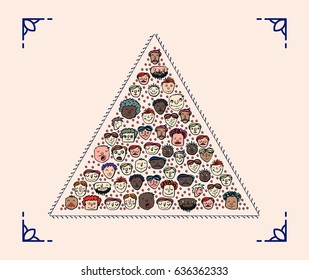Vector icon set of fathers day greeting card