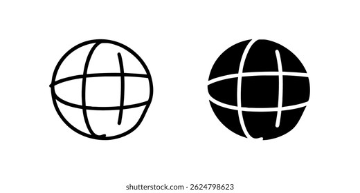 Conjunto de ícones vetoriais com globos, perfeito para projetos de viagem e geografia.