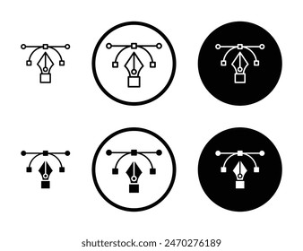 Conjunto de iconos de Vector de Vector. Vector de formato de objeto editable. icono de punto de anclaje adecuado para diseños de IU de App y Sitios web.